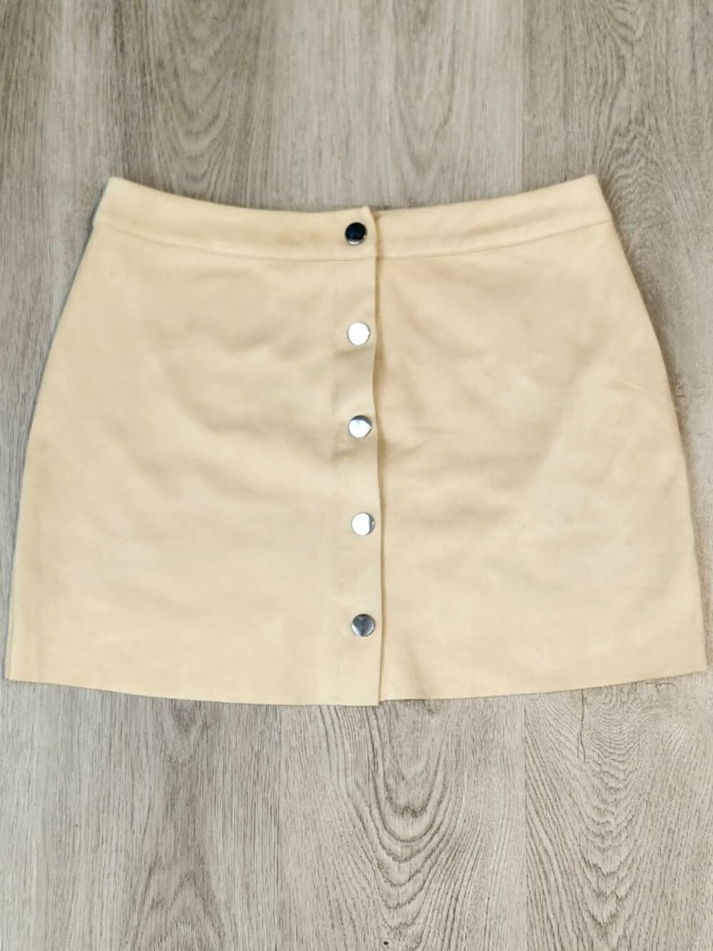 Suede Mini Skirt Medium Naked Zebra snap Front NWT